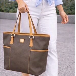 Dooney & Bourke Helena Brown Leather Tote